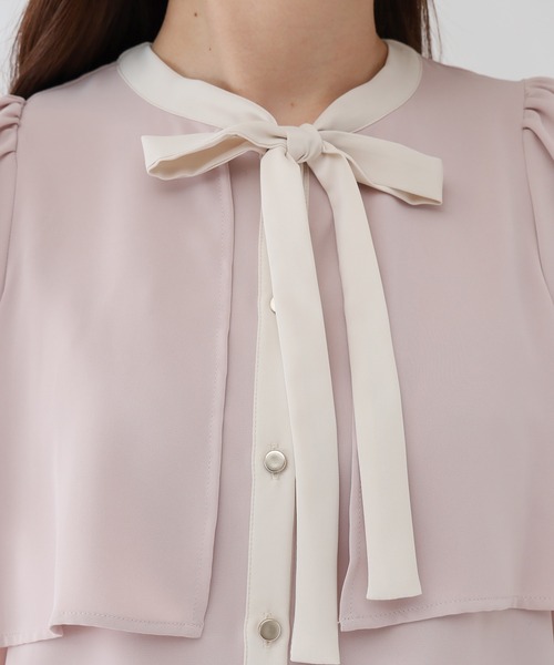 「ASTORIA ODIER」 半袖ブラウス SMALL ベージュ レディース_画像5