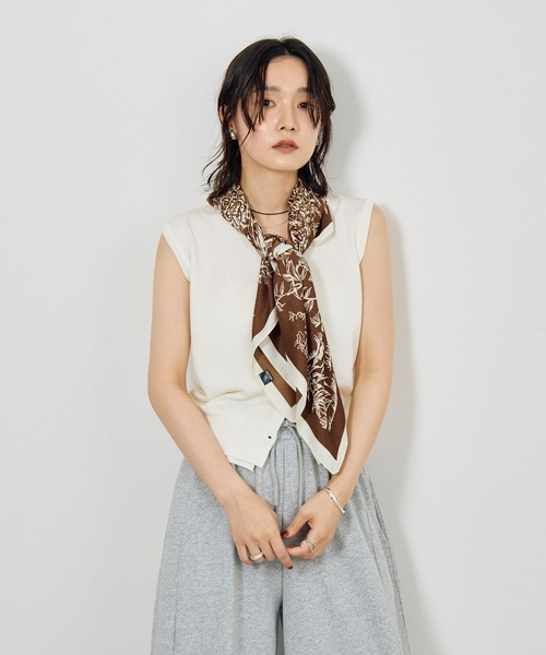 STELLA FISH ベスト ジレ 「新色追加」抜け感きれい見え。前ボタンV