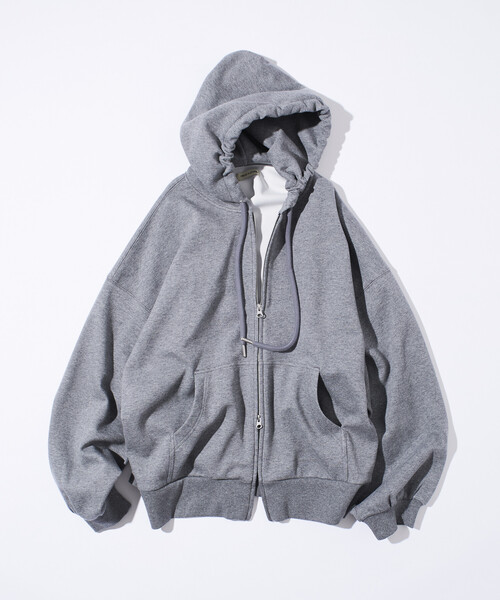 じーこ　グレー フリースパーカー サイズSmall FREAK'S STORE（フリークスストア） ジップアップパーカー SMALL