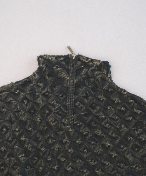 tシャツ EX.ice cotton stone wash half zip pullover レディースの画像