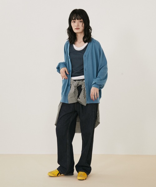 「MERLOT」 カーディガン MEDIUM ブルー レディース_画像6