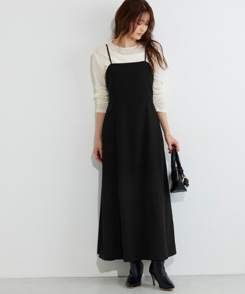 「Pierrot」 キャミソールワンピース M ブラック レディース_画像6