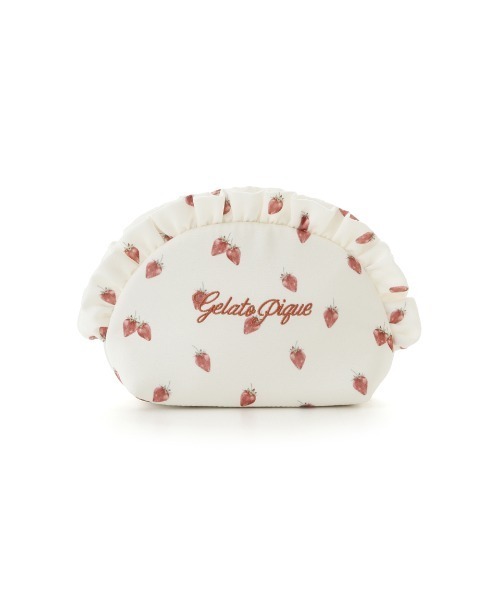 gelato pique（ジェラートピケ） ポーチ ストロベリー総柄ポーチ