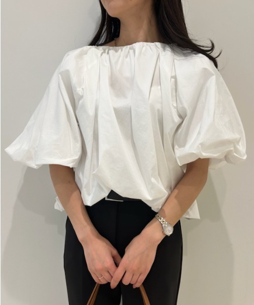 「Mila Owen」 半袖ブラウス 0 ベージュ レディース_画像3