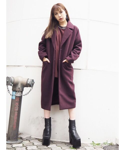 EMODA（エモダ） コート チェスターコート ラグランシングルコート 
