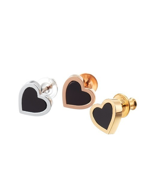 ジャスティンデイビス（JUSTIN DAVIS） BLACK HEART ピアス JUSTIN DAVIS BLACK HEART ピアス