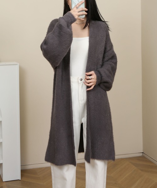 新品未使用【MAISON DE THERESE】 あったかロングカーディガン MAISON DE THERESE カーディガン あったかロングカーディガン