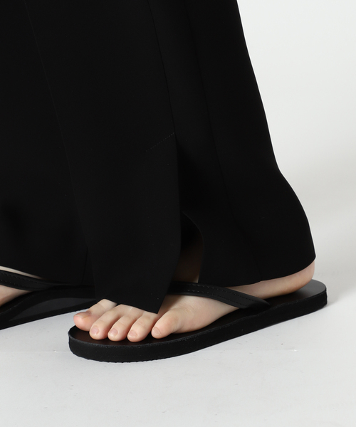 パンツ スラックス トリアセテートWクロススリットパンツ 
