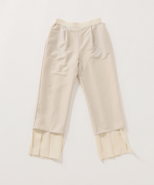 パンツ スラックス トリアセテートWクロススリットパンツ 