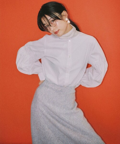 スカート 「滝沢眞規子さん着用/洗える」ウールカシミヤ ニット