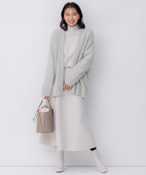 スカート 「滝沢眞規子さん着用/洗える」ウールカシミヤ ニット