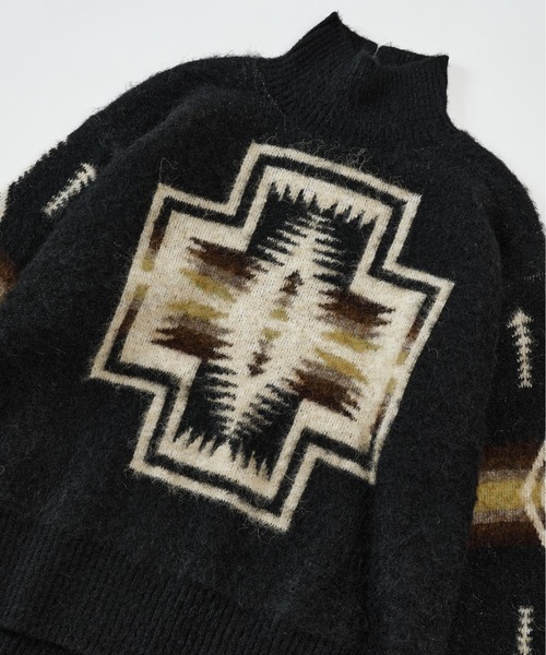 PENDLETON ニット セーター スリット タートル プルオーバー