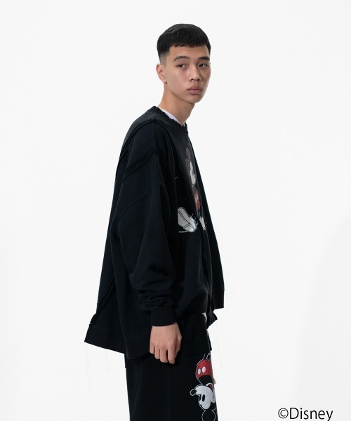 DISCOVERED トレーナー スウェット 「 Mickey 」 Wide Sweat メンズ 
