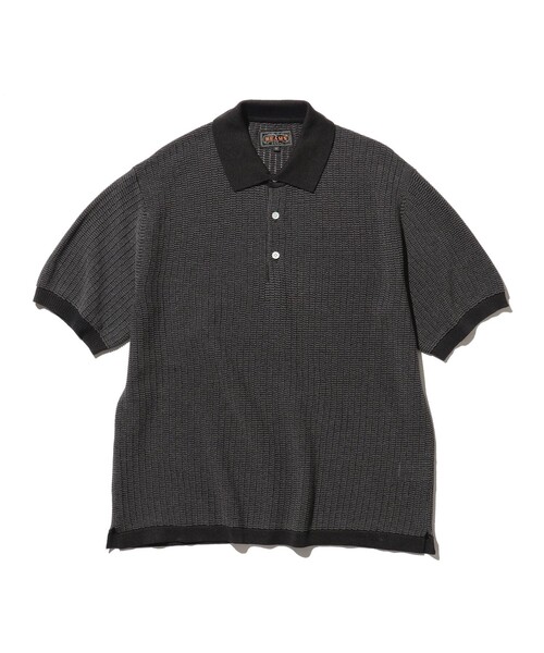 BEAMS+ ポロシャツ 2トーン 和紙 ニット メンズ : ZOZOTOWN