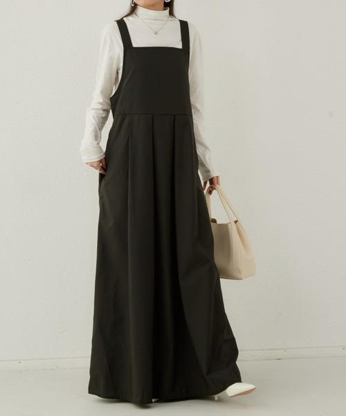 MAISON DE THERESE ワンピース ジャンパースカート サロペットタック 