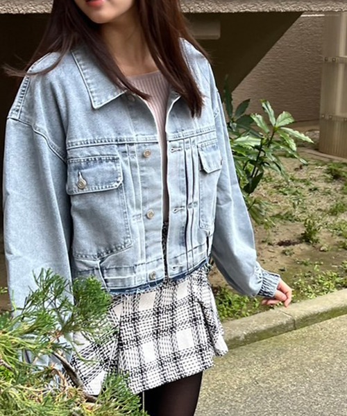 LYEON デニムジャケット gジャン デニムGジャン レディース メンズ 