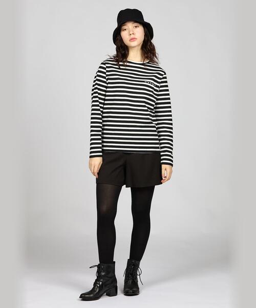 tシャツ マテロボーダーロゴTシャツ レディース