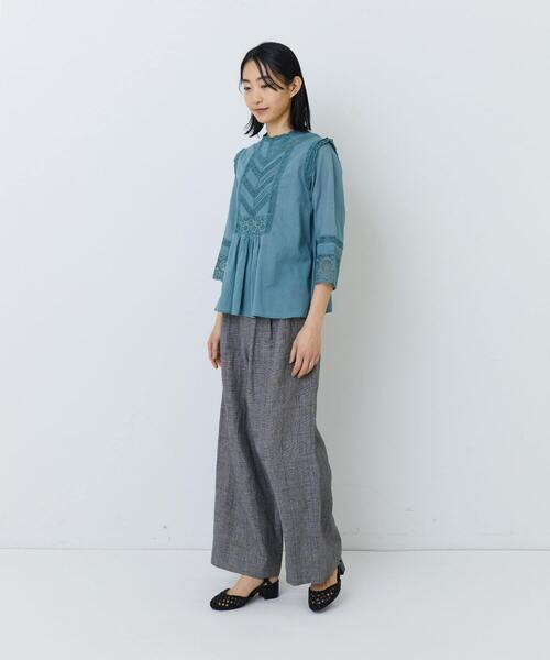ADIEU TRISTESSE ブラウス シャツ インドコットンレースブラウス