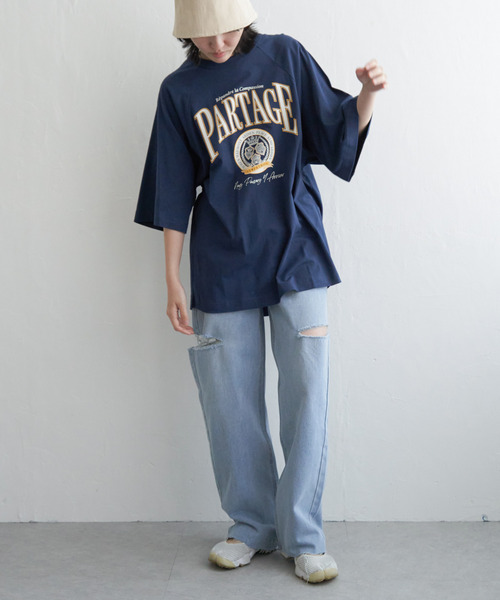 VENCE EXCHANGE tシャツ カレッジ配色ラグランT レディース : ZOZOTOWN