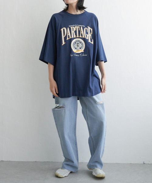 VENCE EXCHANGE tシャツ 半袖 カレッジ配色ラグランT レディース