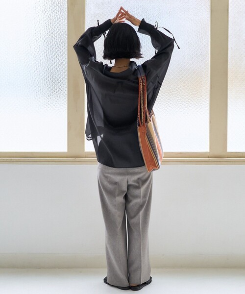 ブラウス シャツ シアー ワッシャー シャツ レディース FREAK'S STORE ブラウス シャツ シアーワッシャーギャザー