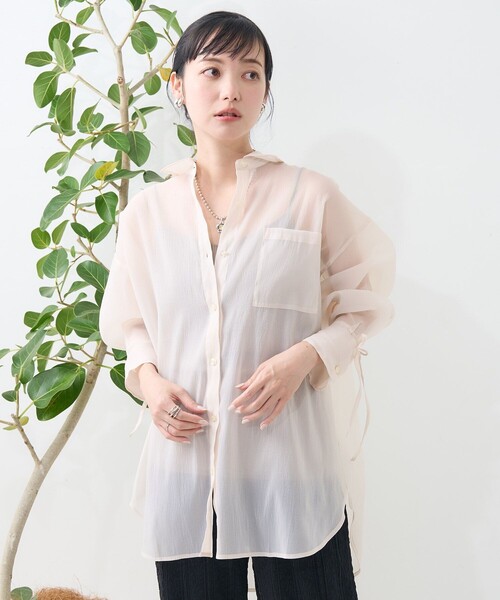 ブラウス シャツ 「ウタオ」ワッシャーシアーブラウス レディース MARW UNITED ARROWS（マルゥ ユナイテッドアローズ）の「＜MARW
