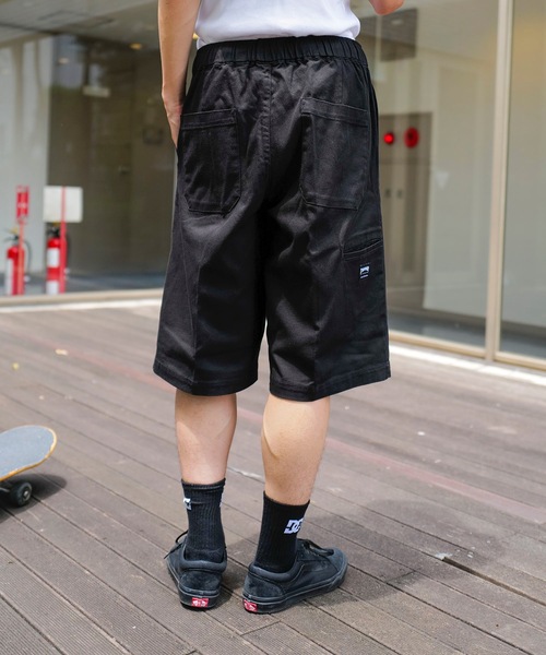 THRASHER ブラックショートパンツ THRASHER パンツ EASY HALF PANTS/スラッシャーワイドバギー