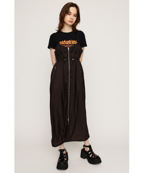 SLY ワンピース SHEER CAMI ZIP L/DRESS シアー キャミ ジップ
