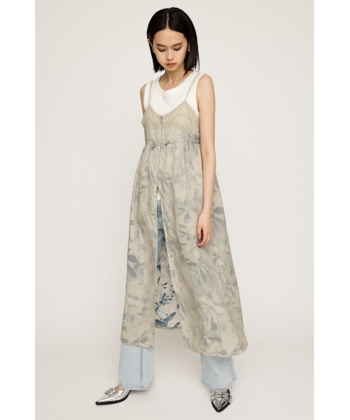 ワンピース Sheer Pleats Cami Dress Women's 2024 Summer Cami Slip Midi Long Dress Solid Color