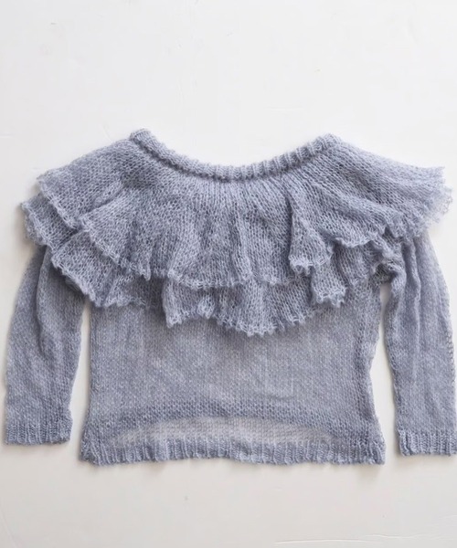 Attisetion mohair knit 半袖ニット