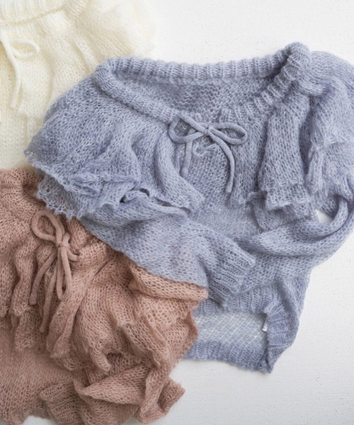 ニット セーター meow” mohair knit「TR」 レディース Treat Urself ニット セーター meow” mohair knit「TR