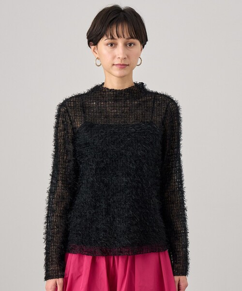 ANAYI（アナイ） tシャツ プレイドフェザーチュール プルオーバー
