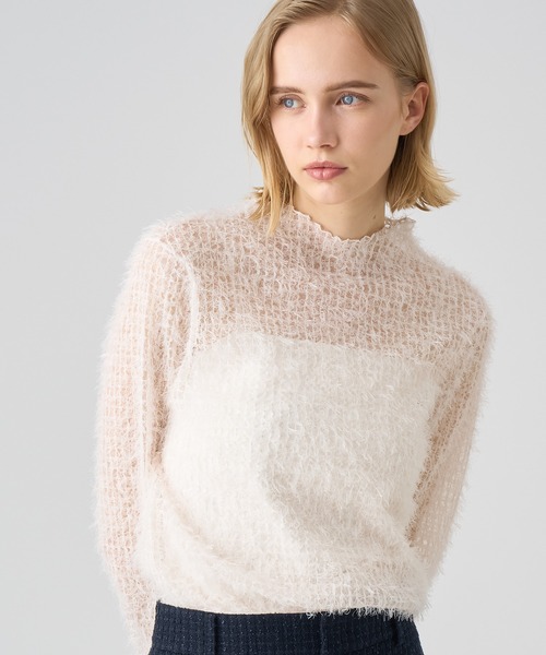 ANAYI（アナイ） tシャツ プレイドフェザーチュール プルオーバー