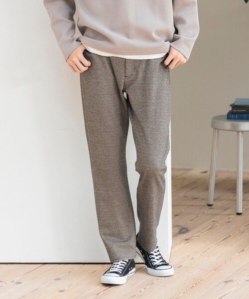リネンタッチセンタープレスワイドパンツ メンズ メール便不可