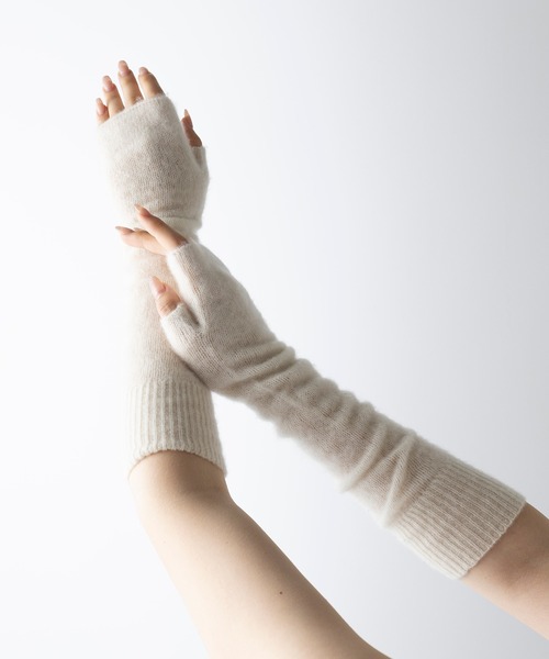 Elegancese アームカバー 「elegancese」sheer warmer long カシミヤ