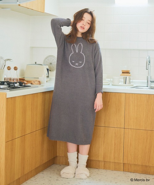 ルシアンペラフィネ♡ふわふわ モコモコ ワンピース Miffy ルームウェア 部屋着 「miffy/ミッフィー」もこもこルーム