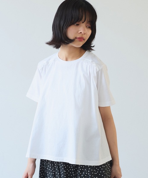 tシャツ シルケット天竺 mini frill 半袖プルオーバー レディース