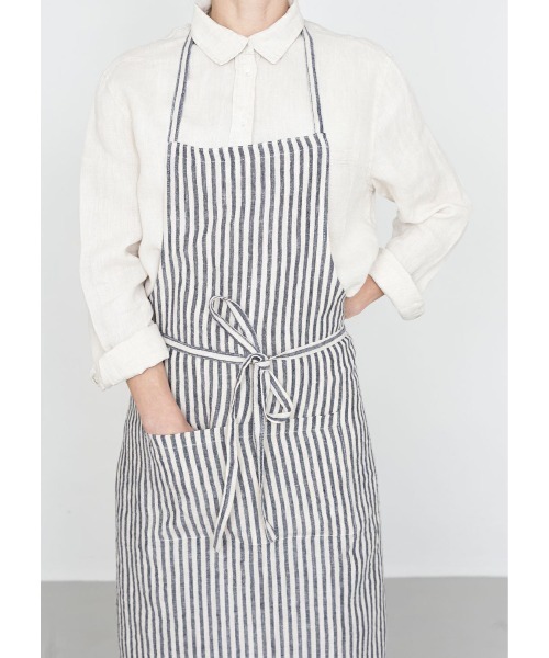 リネンのエプロンワンピース / fog linen work グレー fog linen work エプロン ワンピース ギフトリネンオーバー