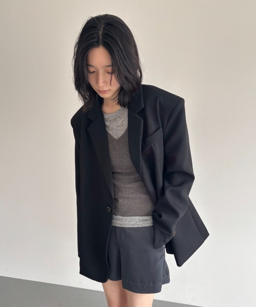 【FUULLY STUDIO】 2WAYボクシーテーラードジャケット FUULLY STUDIO ジャケット テーラードジャケット 2WAYボクシー