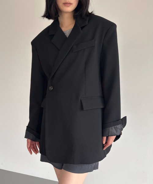FUULLY STUDIO ジャケット テーラードジャケット 2WAYボクシー