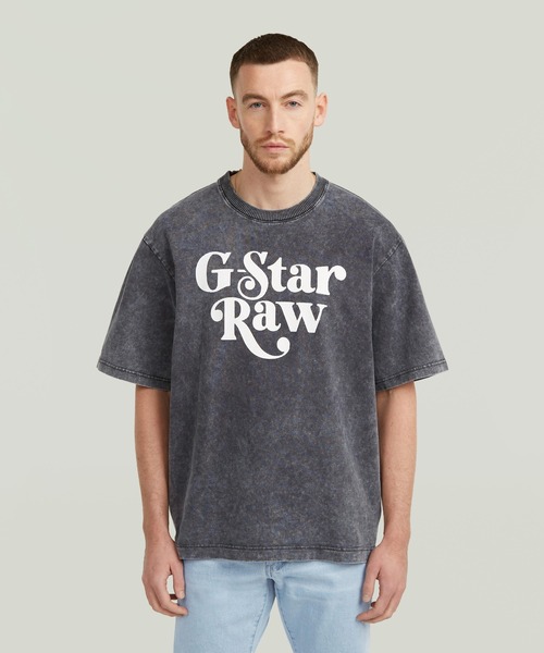 G-STAR RAW tシャツ UNISEX FOXY BOXY T-SHIRT/ヴィンテージライク