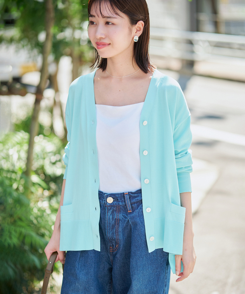 SLOBE IENA カーディガン ファインウールカーディガン