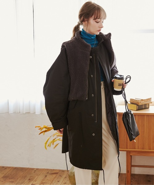 「ANGIE」 コート FREE ブラック レディース_画像3