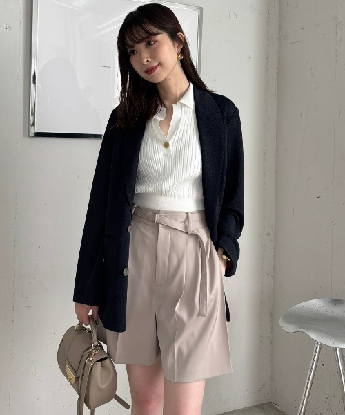 【新品】FRAY I.D オープンカラーポロニット セール】オープンカラーポロニット（ニット/セーター）｜FRAY