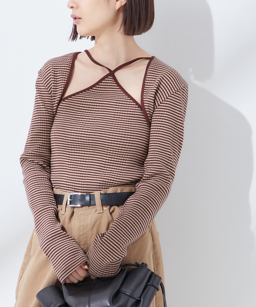 tシャツ JANE SMITH / ジェーンスミス  BORDER RIB キャミソール レディース セール】JANE SMITH / ジェーンスミス BORDER RIB キャミソール