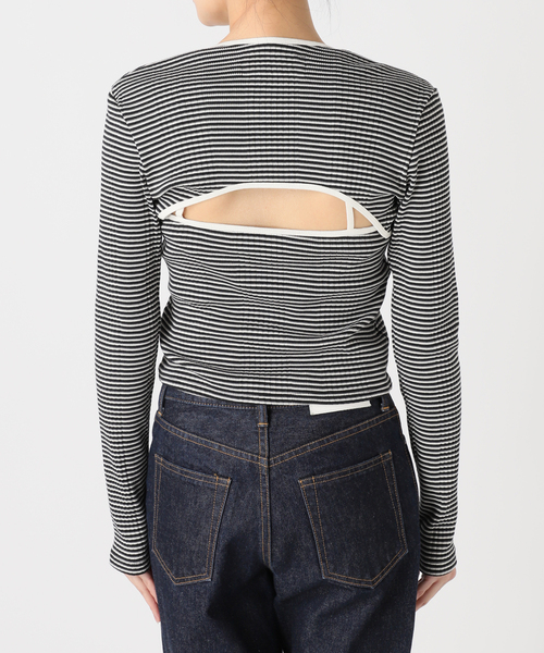 ジェーンスミス JANE SMITH ボーダー柄キャミソール カーディガンセット COTTON RANDOM BORDER RIB CAMISOLE JANESMITH キャミソール 「JANE SMITH/ジェーンスミス」COTTON