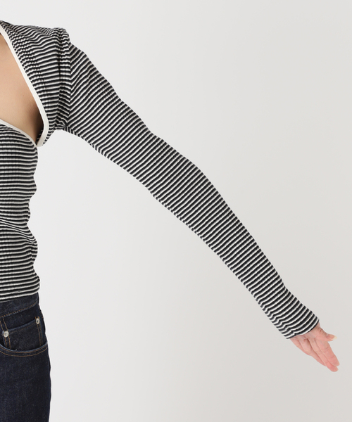 ジェーンスミス JANE SMITH ボーダー柄キャミソール カーディガンセット COTTON RANDOM BORDER RIB CAMISOLE JANESMITH キャミソール 「JANE SMITH/ジェーンスミス」COTTON