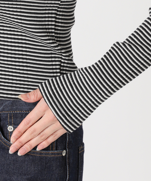 ジェーンスミス JANE SMITH ボーダー柄キャミソール カーディガンセット COTTON RANDOM BORDER RIB CAMISOLE セール】【JANE SMITH/ジェーンスミス】COTTON RANDOM BORDER