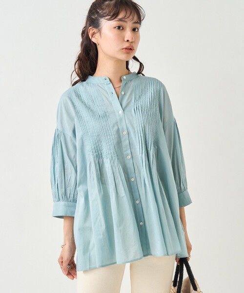 「FREAK'S STORE」 7分袖ブラウス フリ- ブラック レディース FREAK'S STORE 「FREAK'S STORE」 7分袖ブラウス フリ- ブラック