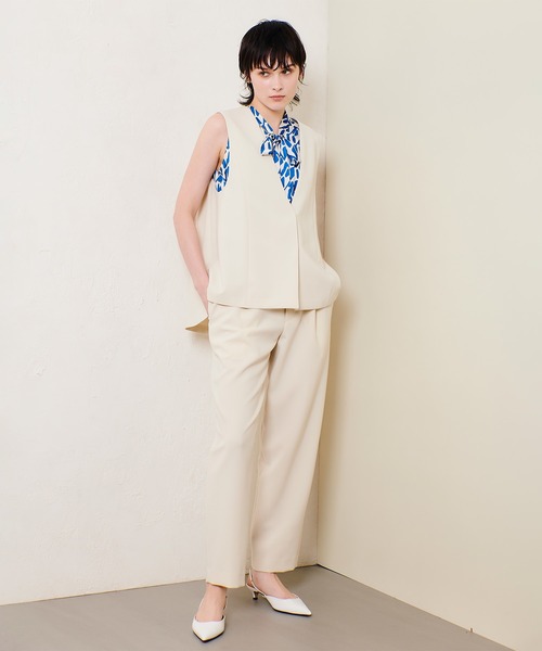 allureville アルアバイル ダブルクロスドレープジレ 25SS 新品 allureville（アルアバイル） ベスト ジレ ダブルクロスドレープジレ